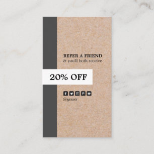 Kraftpapier druckte visitenkarte