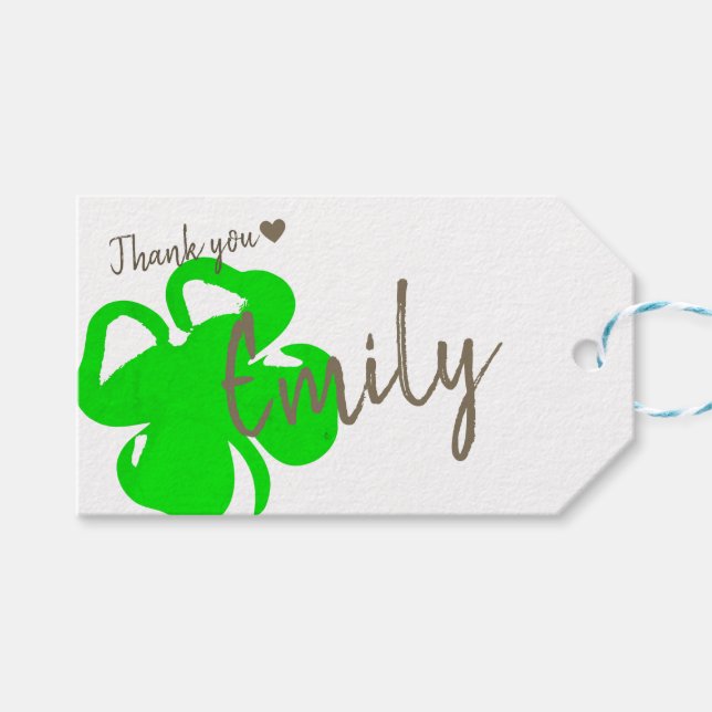 Kraftpapier Einfache Schlichte handgefertigte Gesc Geschenkanhänger (Vorderseite (Horizontal))