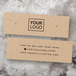 Kraftpapier hinzufügen Logo-Ohrring-Display-Karte