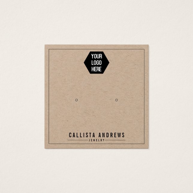 Kraftpapier hinzufügen Sie Ihre Logo-Werbekarte. (Vorderseite)