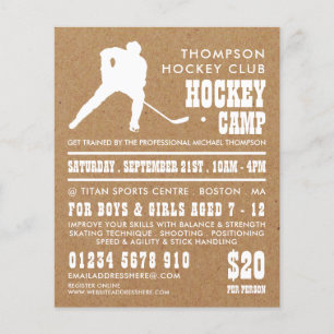 Kraftpapier, Hockey Camp Werbe-Flyer Flyer