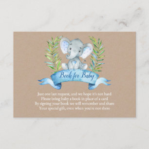 Kraftpapier-Jungen-rustikale Elefant-Bücher für Begleitkarte