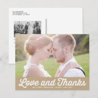 Kraftpapier Retro-Schriftfoto Hochzeit Danke