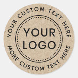 Kraftpapier sehen Sie sich Ihren individuellen Log Runder Aufkleber