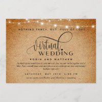 Kraftpapier und Lichter, Online Virtual Wedding