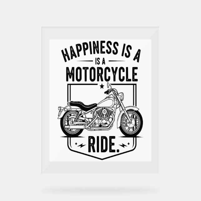 Kraftrad im Wüstenkaktus Western Set (3) Acrylschild (Vorderseite)