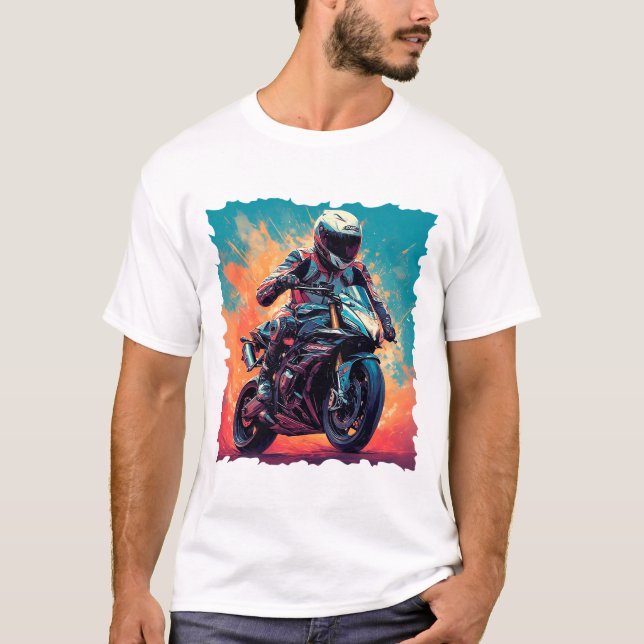 Kraftrad in Aktion T-Shirt (Vorderseite)