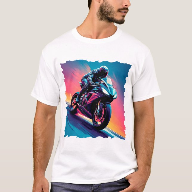 Kraftrad mit hoher Geschwindigkeit T-Shirt (Vorderseite)