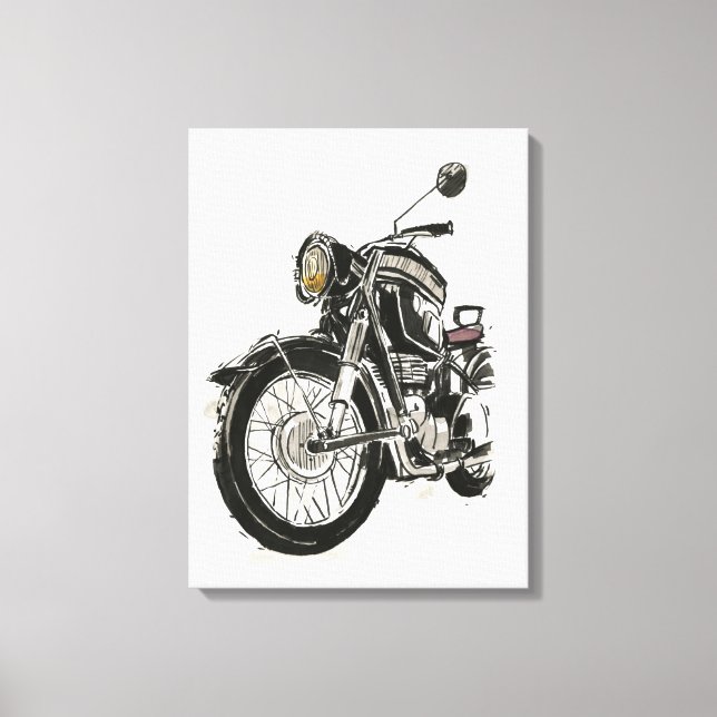 Krafträder in Ink IV Leinwanddruck (Vorderseite)