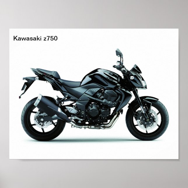 Krafträder Kawasaki z750 Poster (Vorne)