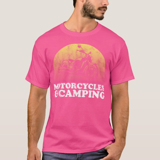 Krafträder und Camping T-Shirt (Vorderseite)