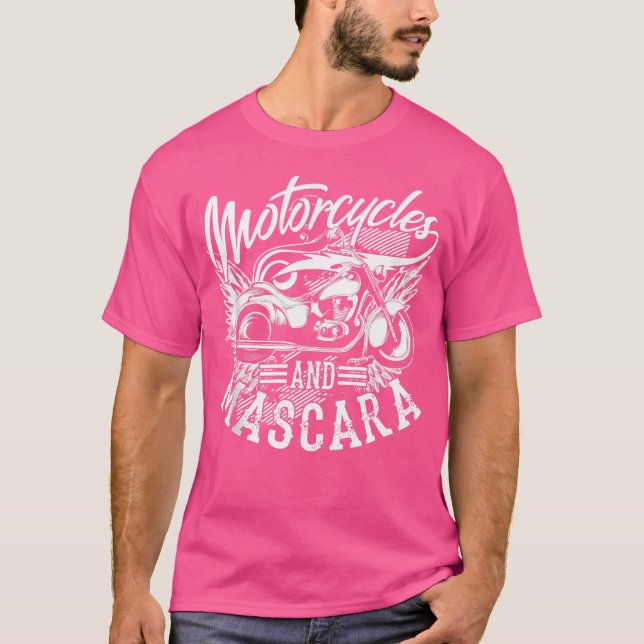 Krafträder und Mascara Art Niedlich Makeup Motor L T-Shirt (Vorderseite)