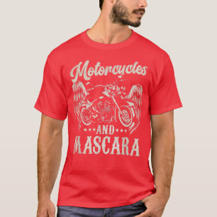 Krafträder und Mascara Niedliche Schwarze Kunst T-Shirt