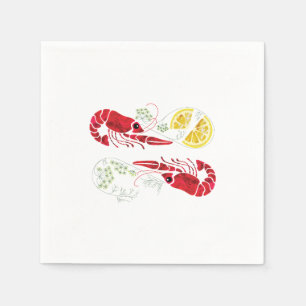 Kräftskiva / Crawfish boil Elegant Lemon und Dill Serviette