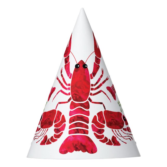 Kräftskiva / Crawfish Boil Partyhütchen (Vorderseite)