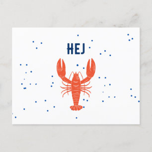 Kräftskiva Hej Hallo Schwedische Grußkarte Postkarte