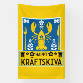 Kräftskiva - Schwedisches Krakischefisch-Party Banner