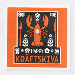 Kräftskiva - Schwedisches Krakischefisch-Party Serviette