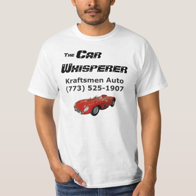 Kraftsmen Auto Whisperer Basic T - Shirt (mit rote (Vorderseite)