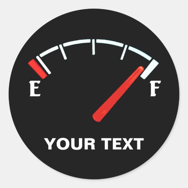 Kraftstoffmaggregatbehälter voll/leer (personalisi runder aufkleber (Vorderseite)