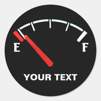 Kraftstoffmaggregatbehälter voll/leer (personalisi runder aufkleber