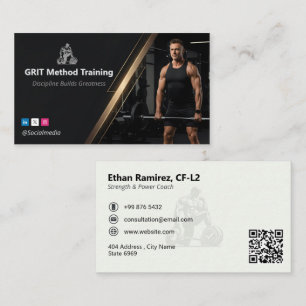 Krafttrainer   Luxus Fitness Visitenkarte
