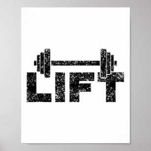 Krafttraining Gewichte stemmen Fitnessstudio 1 Poster