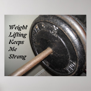 Krafttraining-Motivationsbotschaft Poster