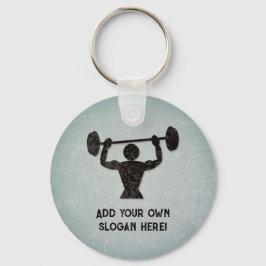 Krafttraining - Typ Lifting - Ihr Text auf einem Schlüsselanhänger
