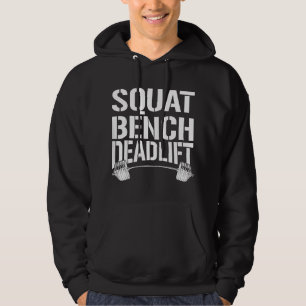 Krafttraining-Zitat Fitnessstudio Muskelkraft Bank Hoodie