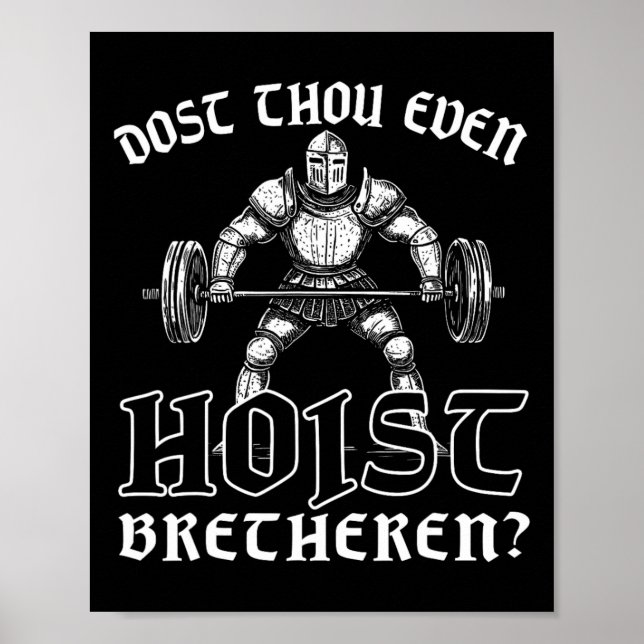 Krafttrainingsarbeit für das Kraftheben Poster (Vorne)
