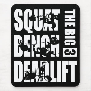 Kraftübertragung - Squat, Bench, Deadlift Mousepad
