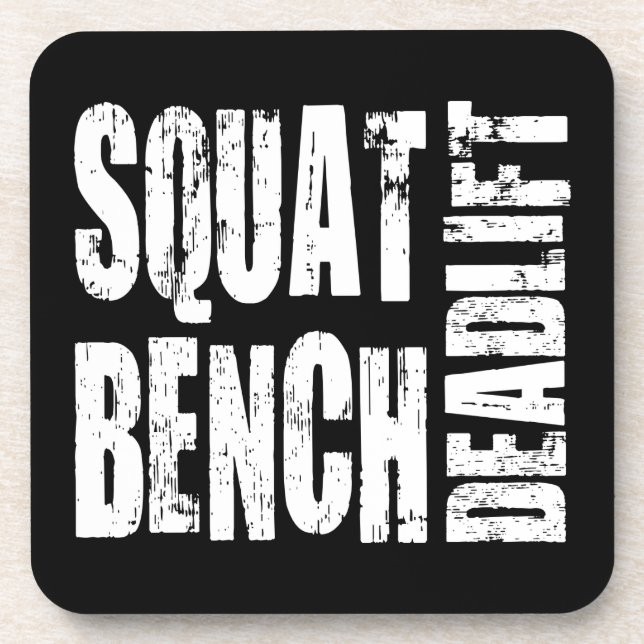 Kraftübertragung - Squat, Bench, Deadlift Untersetzer (Vorderseite)