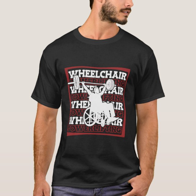 Kraftvolle Fitness für Rollstuhlfahrer - Leistung  T-Shirt (Vorderseite)