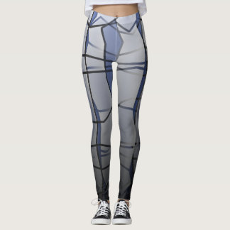 Kraftvolle Leggings mit grau geometrischer Messewi