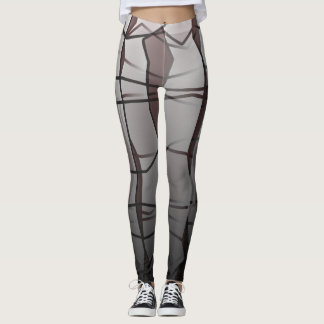 Kraftvolle Leggings mit grau geometrischer Messewi