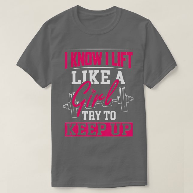 Kraftvolle Motivation Ich weiß, ich hebe wie ein M T-Shirt (Design vorne)