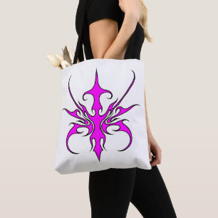 Kraftvolle rosa und schwarze Stammeslinien-Kunst-I
