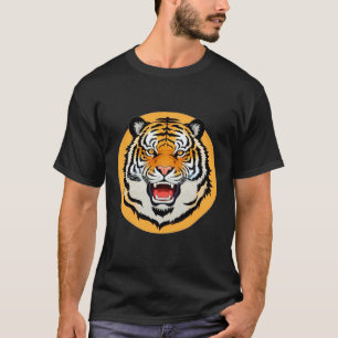 Kraftvolle Tiger-Illustration T-Shirt