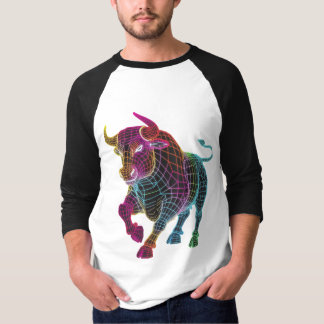 Kraftvoller farbiger Stier T-Shirt