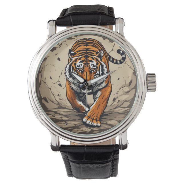 Kraftvoller Ladetiger Armbanduhr (Vorderseite)