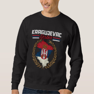 Kragujevac Serbien Reise serbische Flagge Karte Sr Sweatshirt