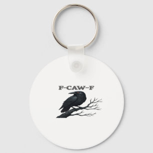 Krähe F-Caw-F Lustiger Gothic-Mond-Vogel Neuheit E Schlüsselanhänger