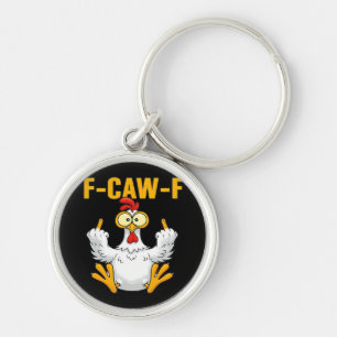 Krähe F-Caw-F Lustiger Humor Gothic Schlüsselanhänger
