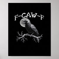 Krähe F-Caw-F Lustiger Vogel Cool Einzigartig