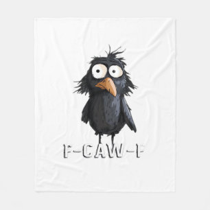 Krähe, F-Caw-F Lustiger Vogel F-Caw-F Kuh Humor Me Fleecedecke