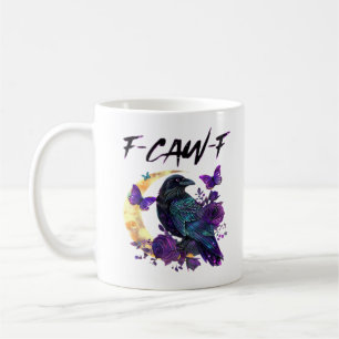 Krähe F-Caw-F Lustiger Vogel F-Caw-F Mond Gothic E Kaffeetasse