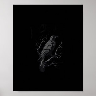 Krähe, F-Caw-F Lustiger Vogel im Vintage-Stil Poster