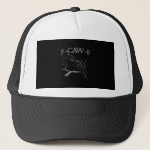 Krähe, F-Caw-F Lustiger Vogel Klassischer Vintage- Truckerkappe