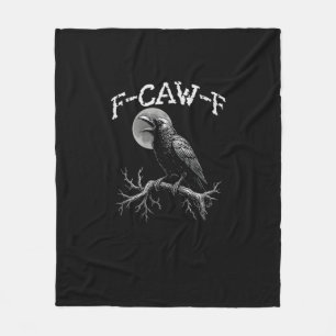 Krähe F-Caw-F Lustiger Vogel Krähe Humor Tri-Blend Fleecedecke